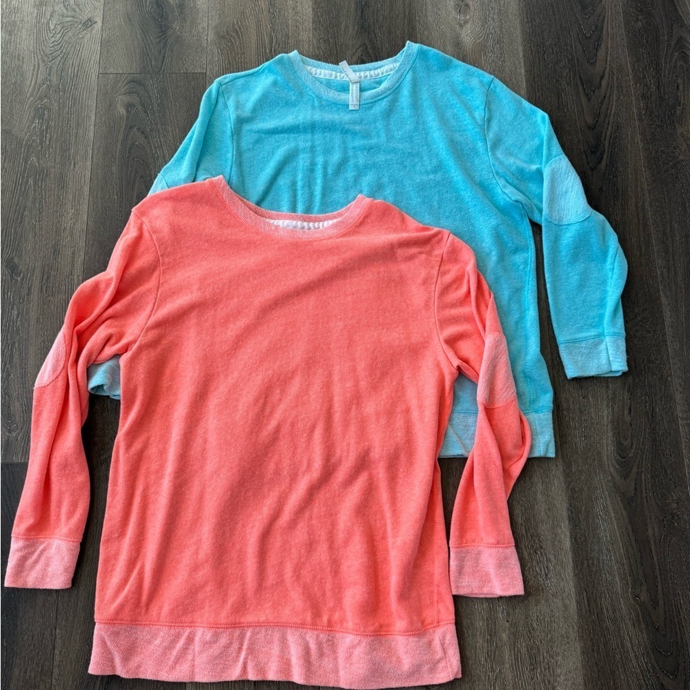 LAT Patch French Terry Long Sleeve Shirts, women’s size L